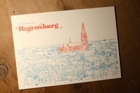 Schöne Ansicht von Regensburg. Postkarte - Bart Verlag