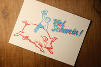 Viel Schwein! Viel Glück! Postkarte - Bart Verlag