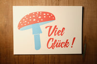 Viel Glück (mit Fliegenpilz) Postkarte - Bart Verlag