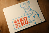Wer ko der ko – Wer kann, der kann. Postkarte mit Rhinozeros - Bart Verlag