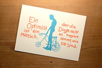 Der Optimist. Karl Valentin Karte - Bart Verlag